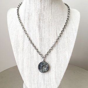 Loft Silver Necklace with Crystal Pendant